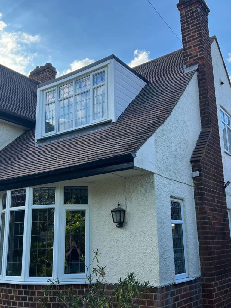 This is a photo of a dormer window which has just had some repairs carried out where the roof and the dormer meet. Works carried out by Kingswinford Roofing Repairs