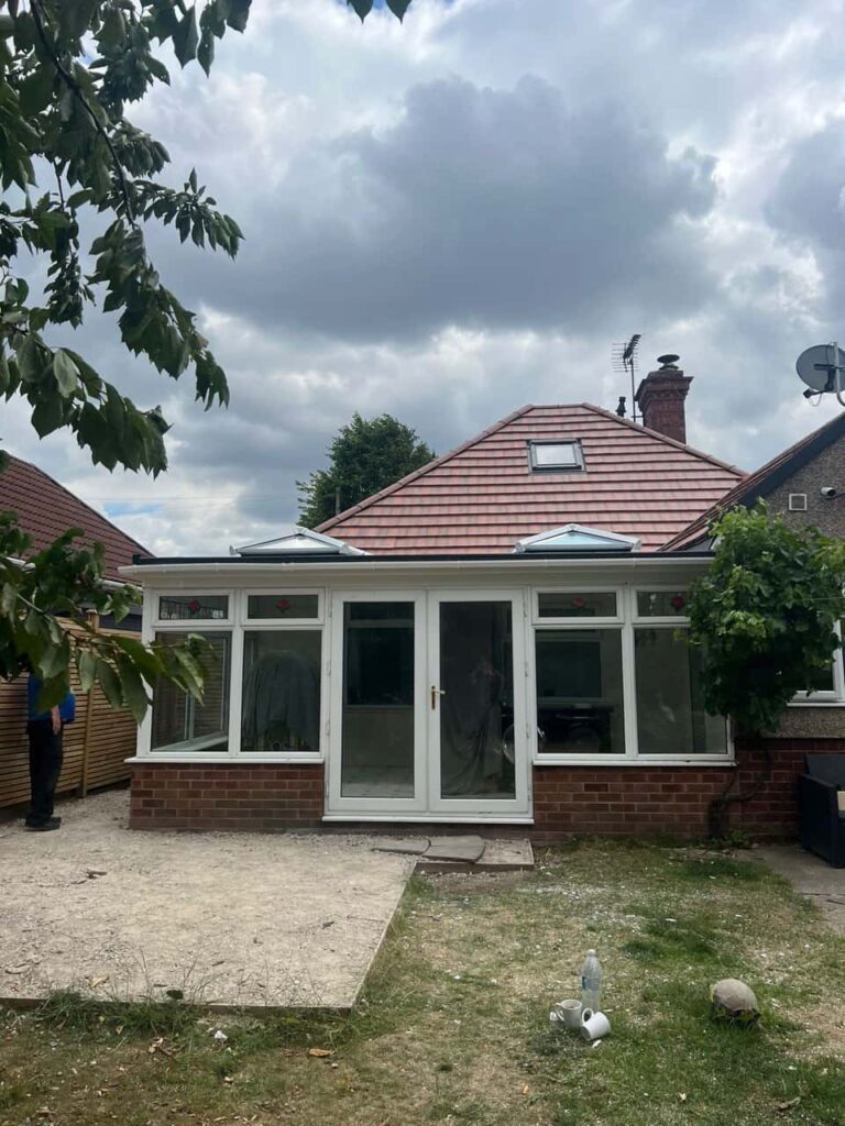 This is a photo of a hipped roof on a bungalow that has just had roof repairs carried out. Works carried out by Kingswinford Roofing Repairs